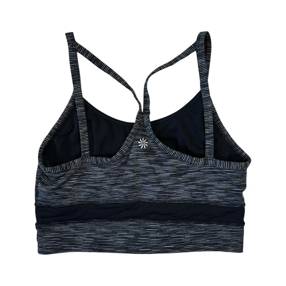 Athleta Barre Up Bralette Longline Sports Bra Small Black Pilates Yoga Gym‎ - Picture 3 of 7